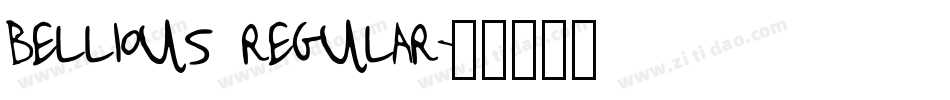 bellious regular字体转换